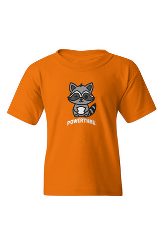 POWERTHRU. Raccoon Kids Size T-Shirt