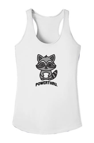 POWERTHRU. Raccoon Woman Tank