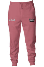 Load image into Gallery viewer, K.O.G Maroon Fleece Joggers (Embroidered)
