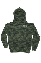 Load image into Gallery viewer, K.O.G Crew Heavyweight Hoodie (Forest Camo)
